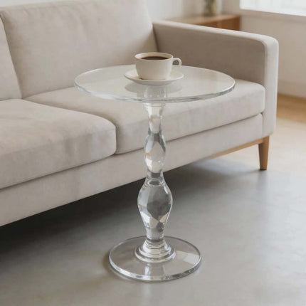 Modern Luxury Customized Round Acrylic Coffee Table Manufacturer's Transparent for Home Living Room Use
