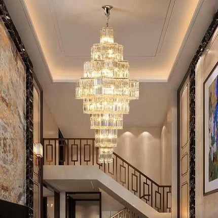 Luxurious Modern Crystal Chandelier for Living Room Large Octagonal Design Warm White for Duplex Apartments Lobbies Weddings