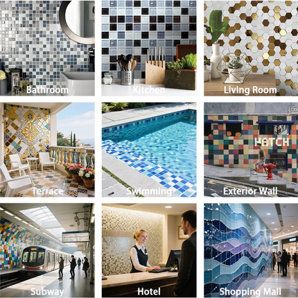 Modern Kitchen Backsplash Bathroom Outdoor Mixed Brown 3D Arch Glass Stone Water Resistant Mosaic Tiles For Wall Decor