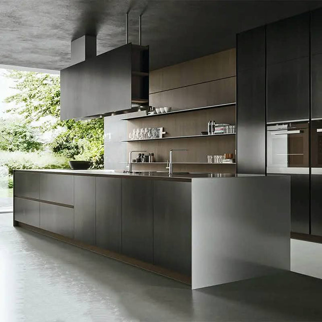 Modern Design of Kitchen Hanging Cabinets Traditional Diy Prefabricated L Shape Steel Foshan Kitchen Cabinets with Drawers