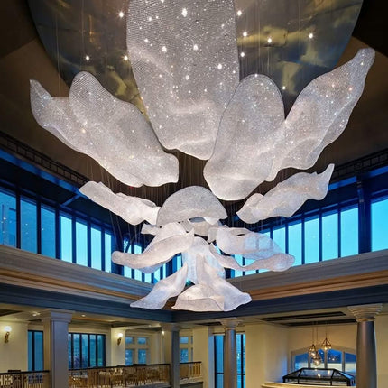 Customized Luxury Indoor Decoration Banquet Hall Hotel Lobby Custom Modern Crystal LED Project Chandelier