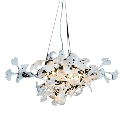 Modern Chandelier Custom Ceramic Ginkgo Leaf Branch Pendant Lights Living Room Dining Room Bedroom Hotel Villa Artistic Design