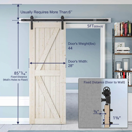 Modern Design Stainless Steel Ceiling Mount Sliding Barn Door Hardware