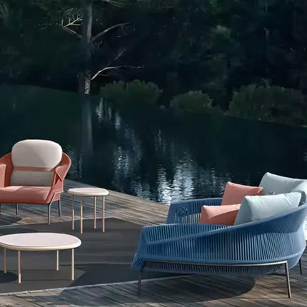 Rattan Outdoor Landscape Sofa Furniture Sofa Bed Round Rattan Sun Lounge Sofa Bed Garden Set