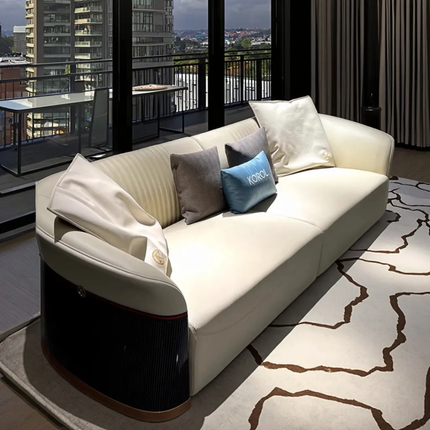 Bentley Customizable Italian Luxury Leather Sofa Postmodern Simple Design