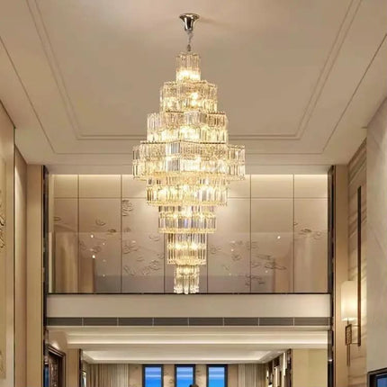 Luxurious Modern Crystal Chandelier for Living Room Large Octagonal Design Warm White for Duplex Apartments Lobbies Weddings