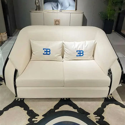 New Italian Luxury Modern Reclining Sofa Set Fabric Sponge Filled Comfortable Villa Apartment Living Room