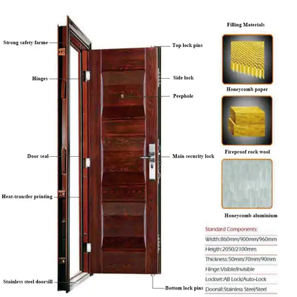 European Bestselling Black Villa Outdoor Doors Residential Front Security Pivot Doors Large Stainless Steel Doors For The Hotel