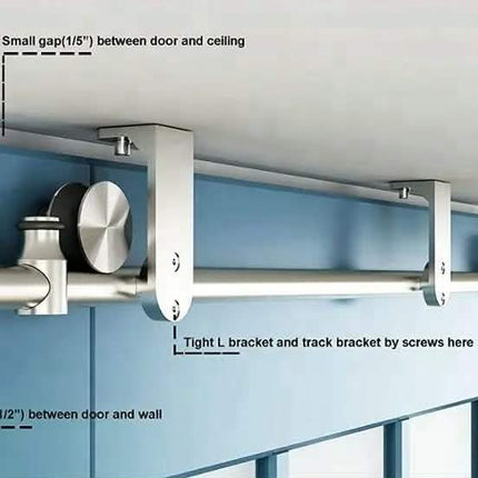 Modern Design Stainless Steel Ceiling Mount Sliding Barn Door Hardware