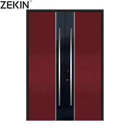 ZEKIN Factory 3D Carving Main Entrance Doors Anti-Theft Heat Insulation House Exterior Cast Aluminum Front Entry Armored Doors