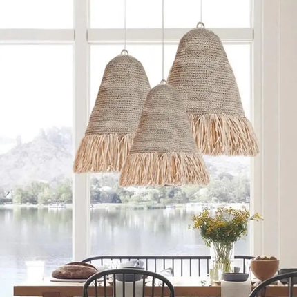 Japanese Vintage Art Chandelier for Living Room Thai Style Homestay Bedroom Hot Pot Restaurant Pendant Lights 3500K Warm White