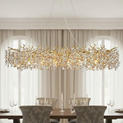 Modern Hotel Lobby Pendant Lights Living Room Staircase Tree Branch Crystal Chandeliers