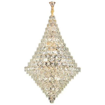 Large Modern Duplex Stair Crystal Luxury Pendant Light Bespoke Long Remote Control Crystal Chandelier for High Ceiling