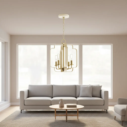 Customized Minimalist New Chinese Style Gold LED Pendant Light Modern Oriental Chandelier for Living Dining Room Bedroom Study