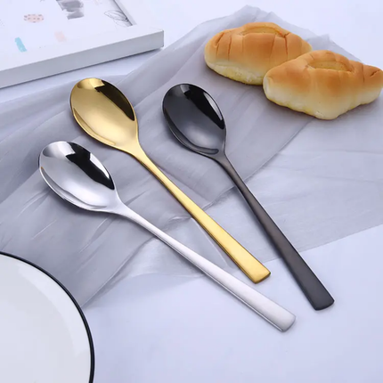 Restaurant Long Handle Stainless Steel Buffet Catering Serving Spoon Set for Soup Salad
