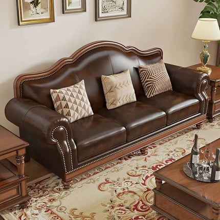Modern Genuine Leather Sectional Sofa Set Modular Design Light Luxury Living Room Furniture