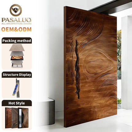 2026 OEM PSL Safe Aluminum Home Villa Entrance Security Front Entry Exterior Doors For Houses