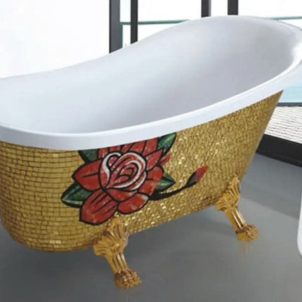 Classical Bathroom Movable Old Freestand Bathtub with Lion Feet