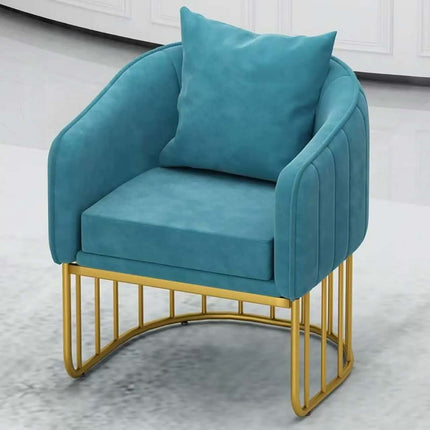 Nordic Modern Elegant Ins Style Sofa Chair Light Luxury Golden Metal Simple Design For Living Room Leisure Home Furniture Sponge