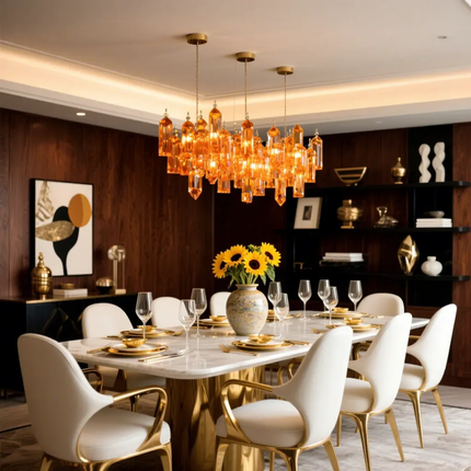 Luxury French European Dining Table Set – White Gold Marble, Convertible Adjustable Style Ideal for Villas and Apartments