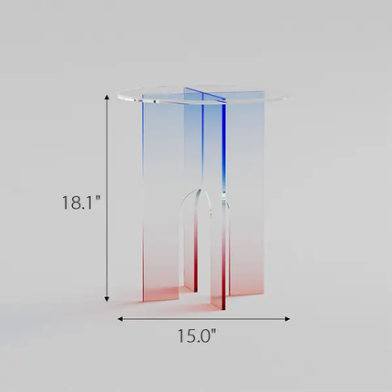 Color Gradient Acrylic Side Table Designer Coffee Table Home Office Decorative Round End Desk