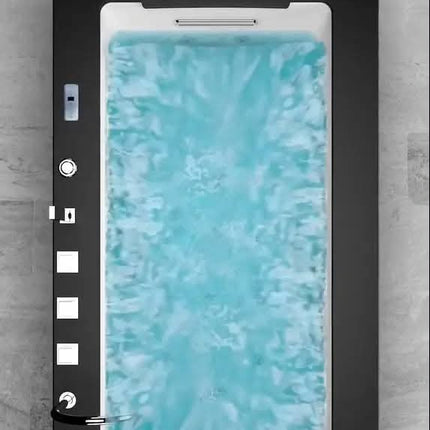 Modern Style SHANE Freestanding Eco-Friendly Acrylic Bathtub Drainer Inchuded Soaking Bath White Square Pattern
