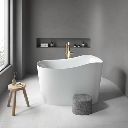 Special Offer High-Quality Soaking Bathtub For Single Use Modern Apartment Freestanding Acrylic Bathtub With Elliptical Curve