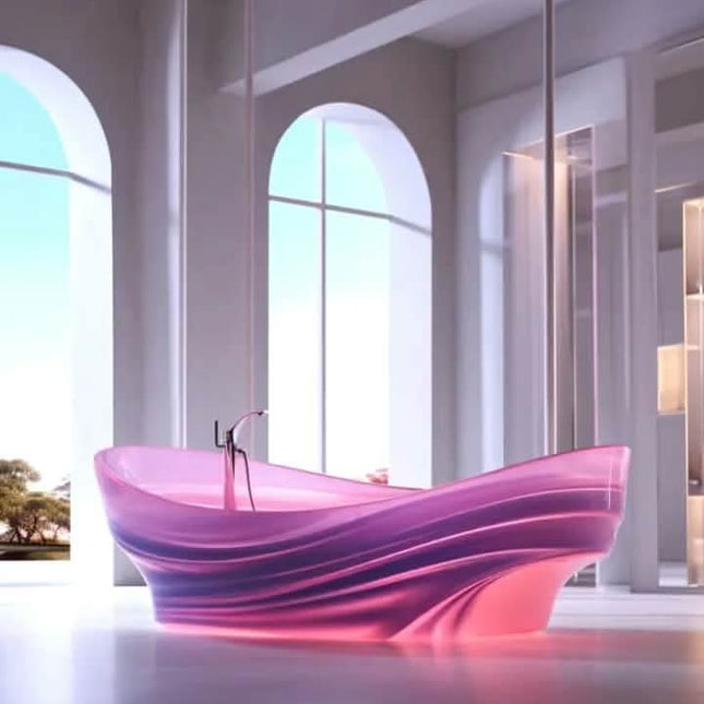 PRACTICAL Freestanding Marble Bathtub Anti-Yellowing Corrosion Resistant Smooth Surface Easy Cleaning Modern Villa Bathroom
