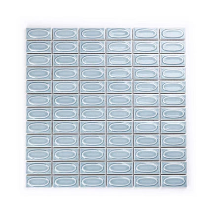 Luxury High End Shower Wall Project Porcelain Mosaic Concave Convex Three-Dimensional Bathroom Wall Mosaic Tile