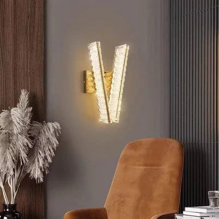 Modern Luxury Crystal Wall Lamp Light Creative Design for Living Room Hotel Bedroom Corridor Staircase Background Wall Lighting