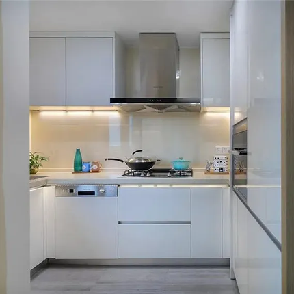 Luxury MDF Modular Modern Lacquer Glossy Kitchen Cabinet Set