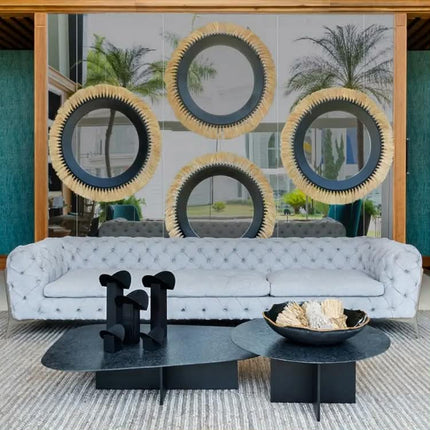 Luxury Club Furniture Raja Sofa L-Shaped Tufted Modern Sofa Set For Bar Nightclub Apartment Mall Use
