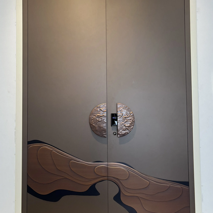 Custom Made Security Modern Bulletproof Armored Steel Front Entry Door Anti-Theft Water Resistant Commercial Use 1 year Warranty