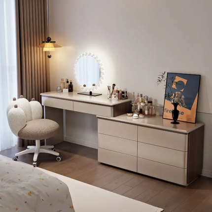 Modern Dresser With Mirror And Drawers Bedroom Furniture Dressing Cabinet Small Apartment Bedroom Use