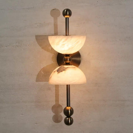 Wabi Sabi Alabaster Wall Light Luxury Designer Medieval -Style Wall Lamp For Bedroom Corridor Dining Room Bar