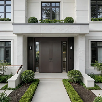 High End Aluminum Villa Entrance Gate Modern Carved Design Anti Rust Main Door