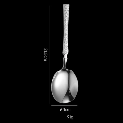 High Quality 316 Stainless Steel Buffet Server Salad Spoon Hammer Handle Serving Spoon Set for Buffet Restaurant