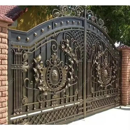 Villa Luxury Custom Security Entrance Sliding Driveway Aluminum Gates Wrought Iron Main Gate Design