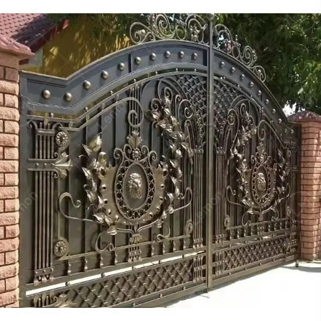 Villa Luxury Custom Security Entrance Sliding Driveway Aluminum Gates Wrought Iron Main Gate Design