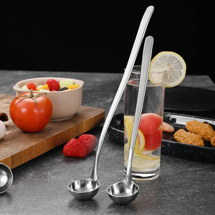 High Quality 304 Stainless Steel Deep Bottomed Honey Spoon With Long Handle Small Round Seasoning Oil Spoon Made Of Metal