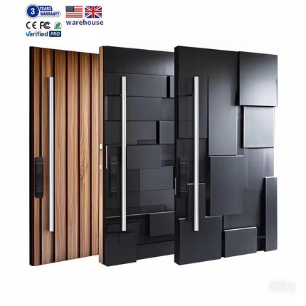 Denun Austria Modern Aluminum Alloy Steel Aluminum Stainless Amazing Door Panel Design Hot Sale Entrance Entry Solid Pivot Door