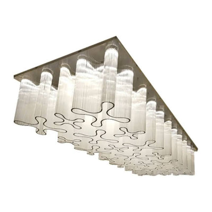 Custom Style Luxury Acrylic Pendant Light Remote Control Resin Chandelier For Dining Room Banquet Hall Mall Project Solution
