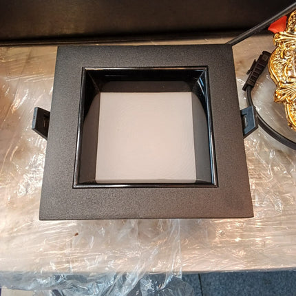 Modern Black Square Recessed LED Ceiling Light – Minimalist Downlight Fixture