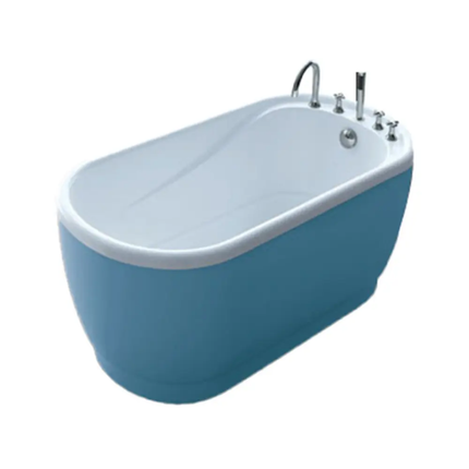 Acrylic Yellow Adult Hot Tub Acrylic Clawfoot Freestanding Bathtub