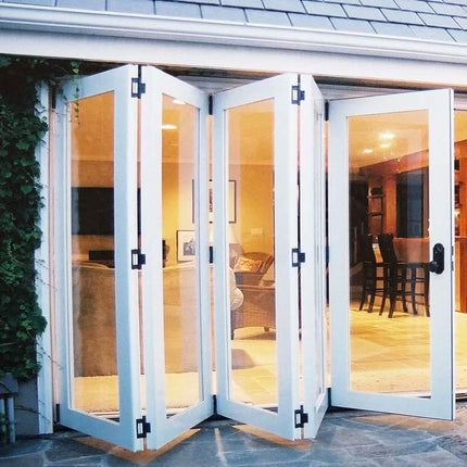 Hurricane Proof Exterior Bi Folding Door Aluminum Patio Bifold Doors Puertas Plegables According Folding Glass Door