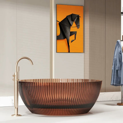 NEW Design Round Transparent Resin Bathtub in Bathroom Bathtub New Design Art Bathtub