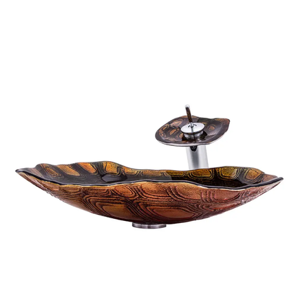 Turtle Shell Texture Pattern Face Wash Sink Washroom Vanity Small WashBasin China Glass Basins Bathroom Sinks