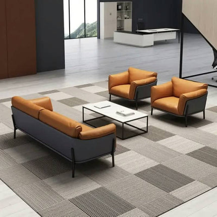 Sofa Set Furniture Style Milan Contemporary Italy Commercial Waiting Room Office for Office Leather Sofa Set 5 Seater Modern
