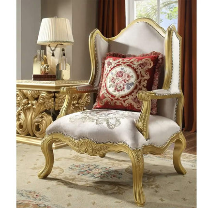Luxury Royal Midcentury Modern Solid Mahogany Wood Sofa Set Hand Carved Gold Finish Eco-Friendly Durable Living Room Furniture