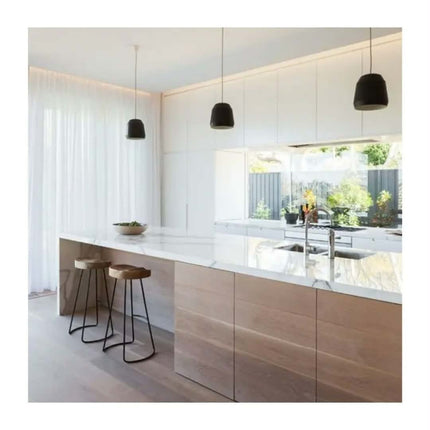 Luxury Modern Smart Modular Kitchen Design Wooden Furniture Veneer Door Panel Economic Wood Wall Kitchen Cabinet With Island